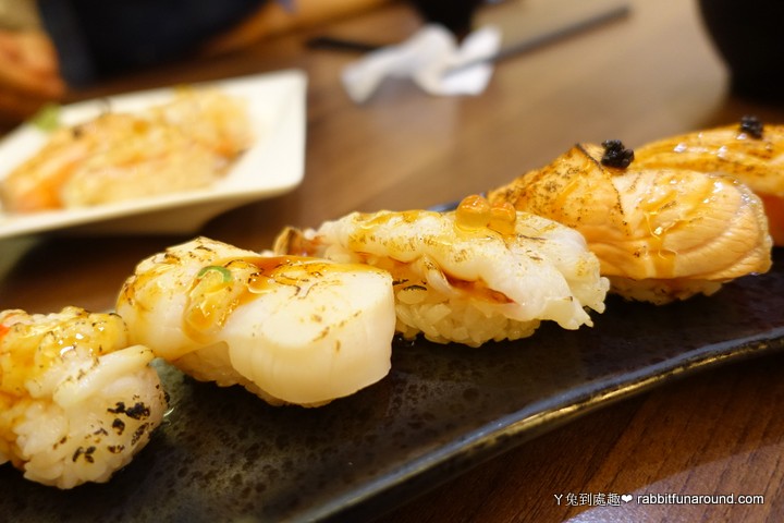 干貝、天使紅蝦握壽司