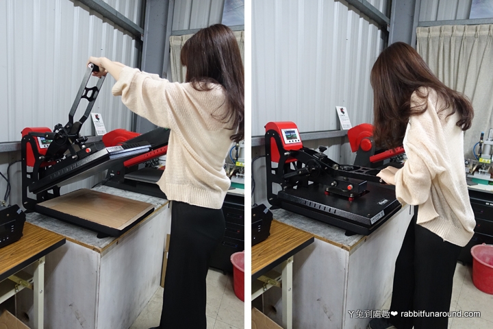 客製化滑鼠墊燙壓過程-熱轉印機
