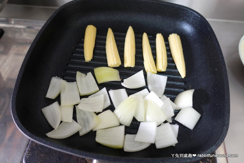 玉米筍、洋蔥