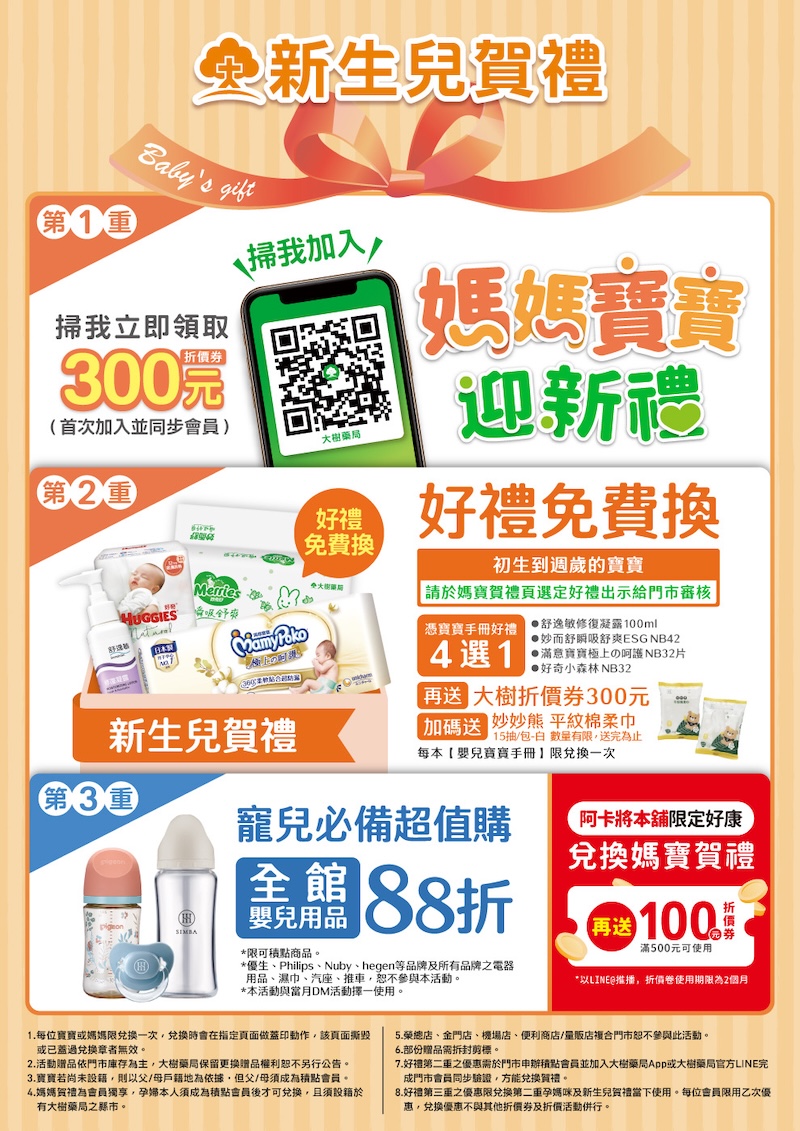 大樹藥局 新生兒賀禮