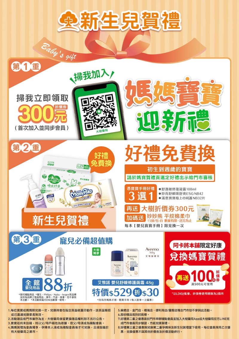 大樹藥局 新生兒賀禮