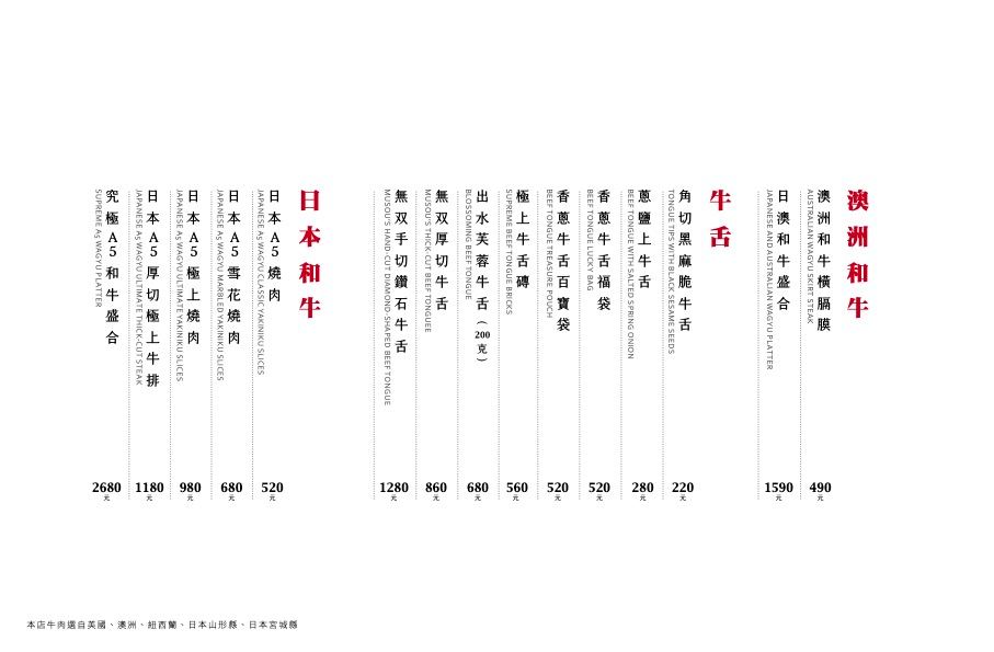 燒肉無双 菜單11