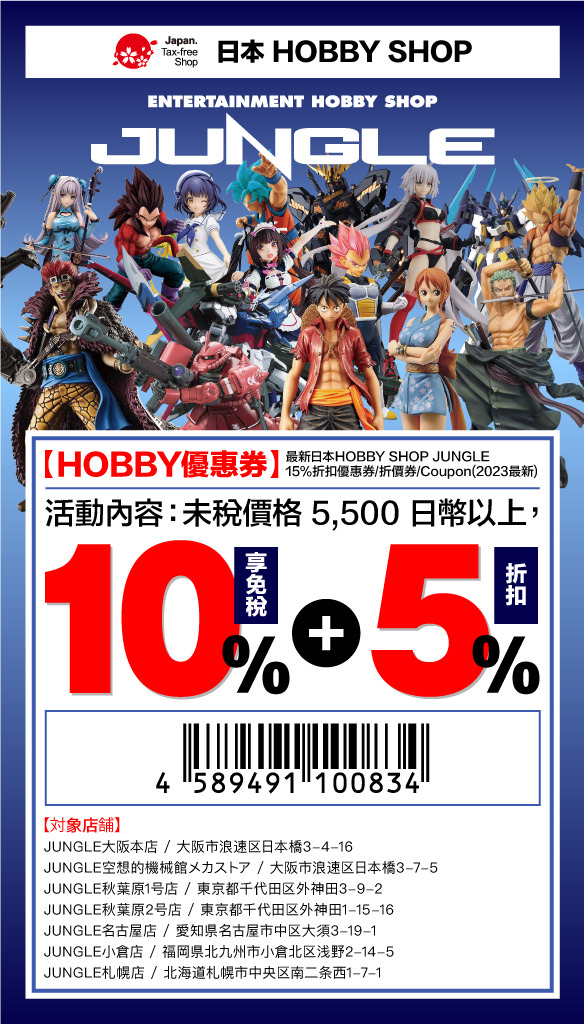 JUNGLE 密林玩具店優惠券