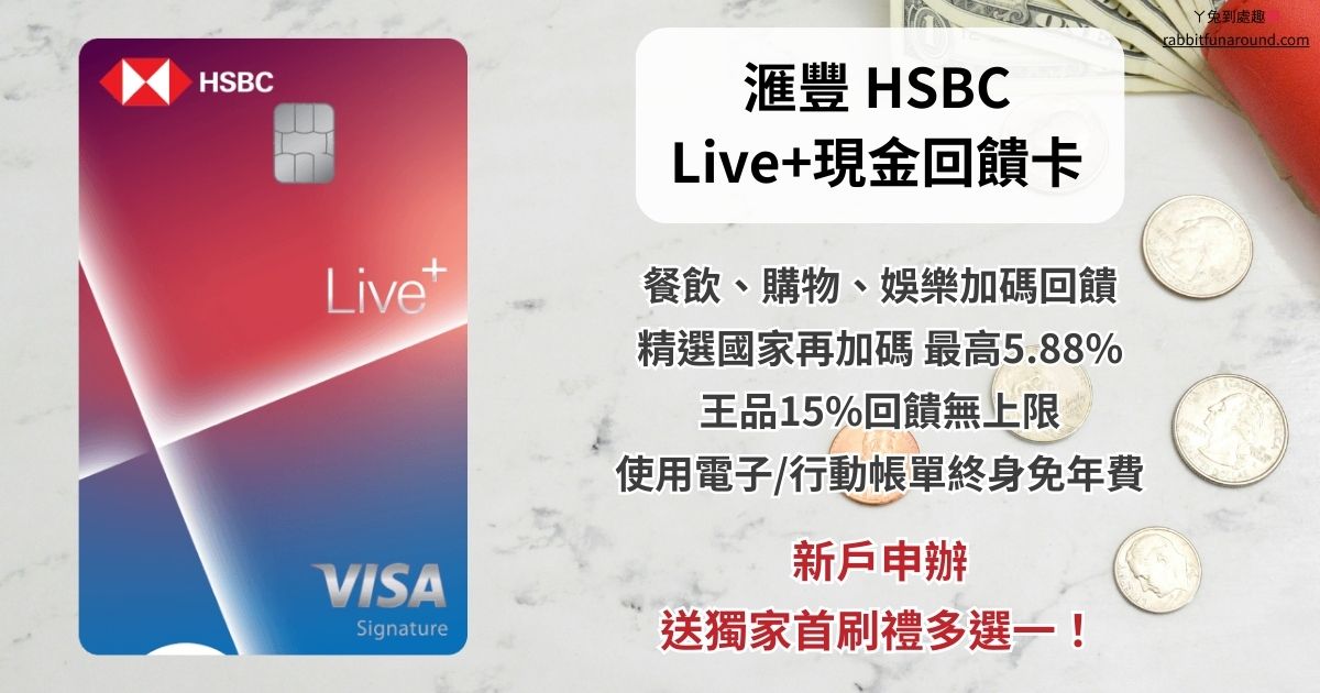 滙豐Live+現金回饋卡介紹｜2025獨家首刷禮、回饋優惠、特色與優缺點完整整理，申辦前必看！