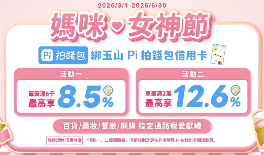 媽咪女神節最高享12.6%